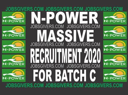 Npower Batch C Recruitment 2020 - Date for opening and reopening of portal - npower.fmhds.gov.ng